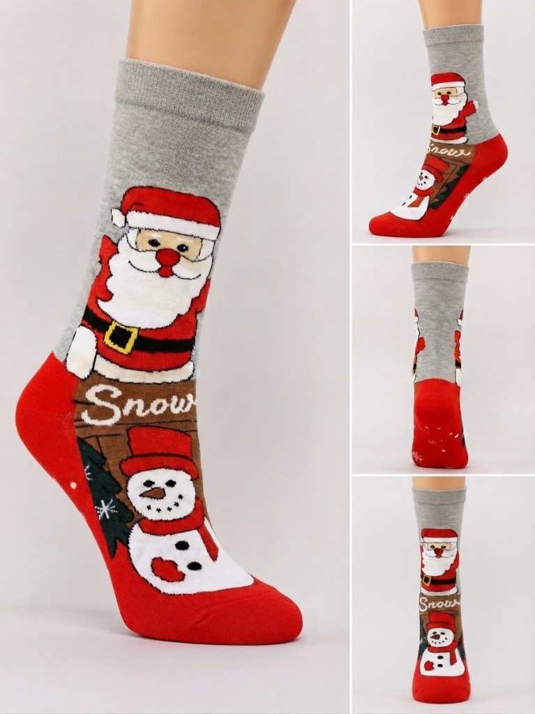Santa Snow Kardan Adam Çorabı