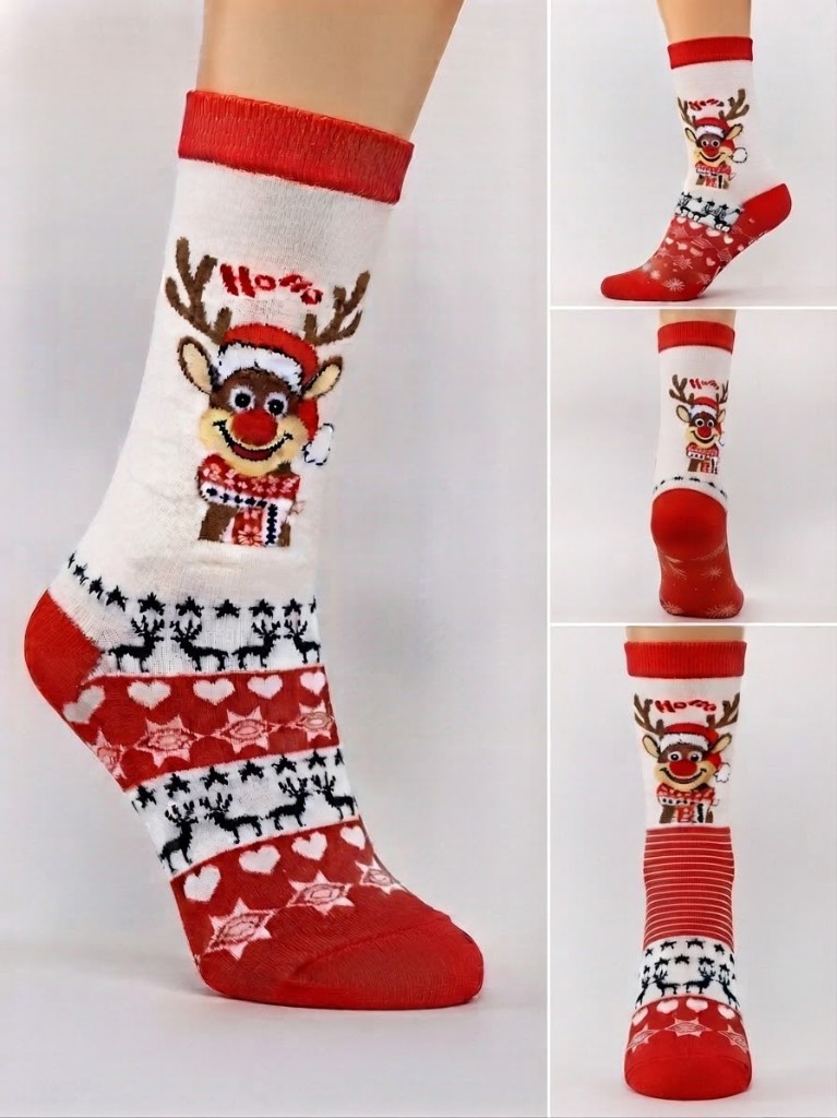 Ho Ho Geyik Fair Isle Çorabı